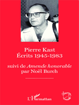 cover image of Pierre Kast Écrits 1945-1983